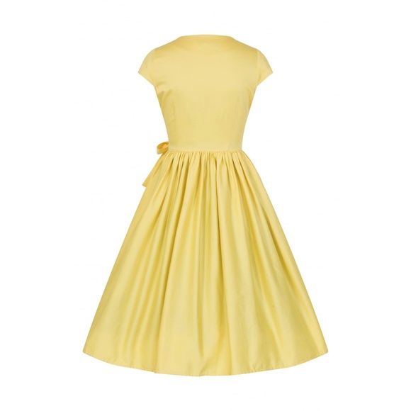 nwot collectif rockabilly yellow dress size 6 s - Picture 7 of 7